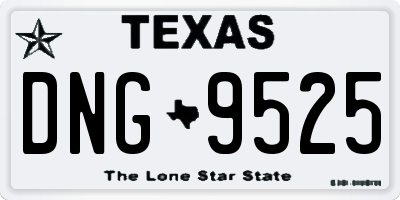 TX license plate DNG9525