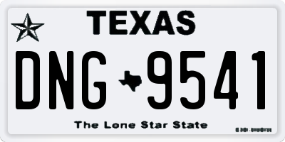 TX license plate DNG9541