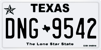 TX license plate DNG9542