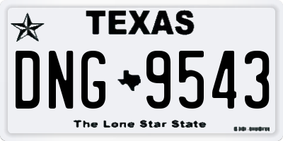 TX license plate DNG9543