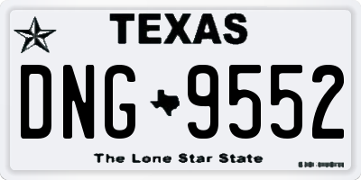 TX license plate DNG9552