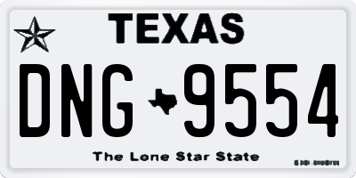 TX license plate DNG9554