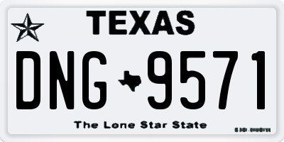 TX license plate DNG9571