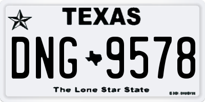 TX license plate DNG9578