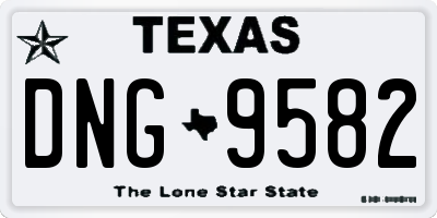 TX license plate DNG9582