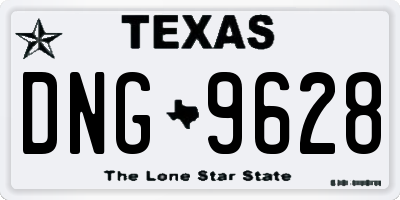 TX license plate DNG9628