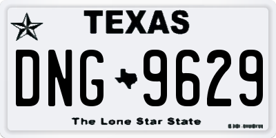 TX license plate DNG9629