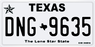 TX license plate DNG9635