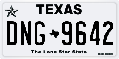 TX license plate DNG9642
