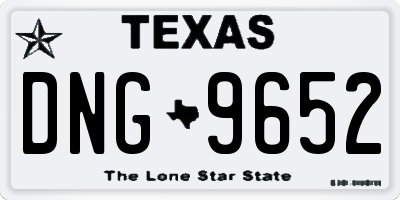 TX license plate DNG9652