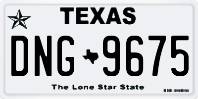 TX license plate DNG9675