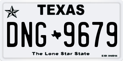 TX license plate DNG9679