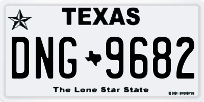 TX license plate DNG9682