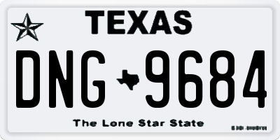 TX license plate DNG9684