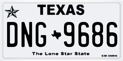 TX license plate DNG9686