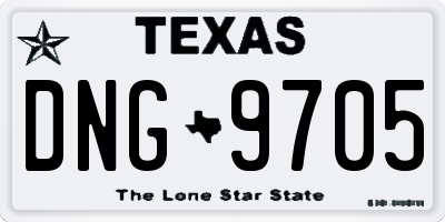 TX license plate DNG9705