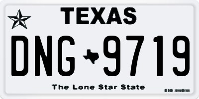 TX license plate DNG9719