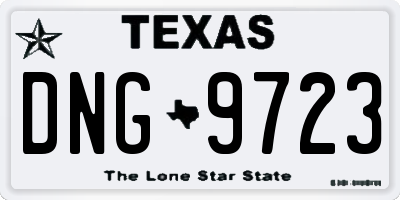 TX license plate DNG9723