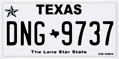 TX license plate DNG9737