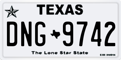 TX license plate DNG9742