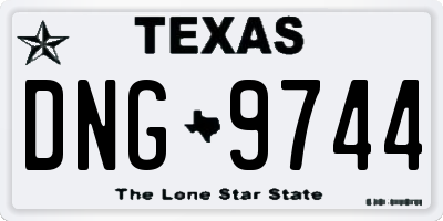 TX license plate DNG9744