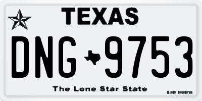 TX license plate DNG9753