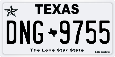 TX license plate DNG9755