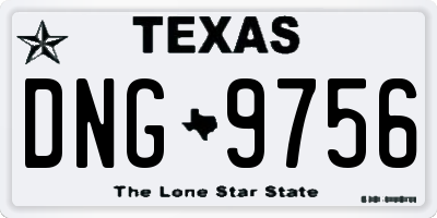 TX license plate DNG9756