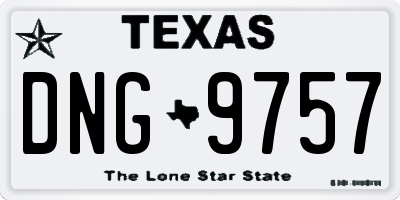 TX license plate DNG9757