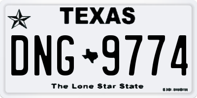 TX license plate DNG9774