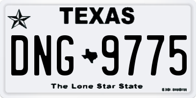 TX license plate DNG9775