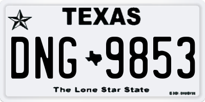 TX license plate DNG9853