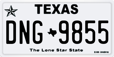 TX license plate DNG9855