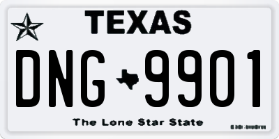 TX license plate DNG9901
