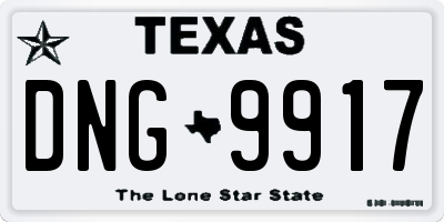 TX license plate DNG9917