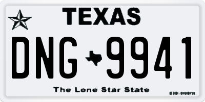 TX license plate DNG9941