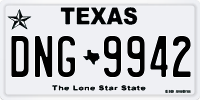 TX license plate DNG9942
