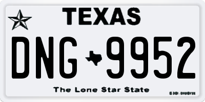 TX license plate DNG9952