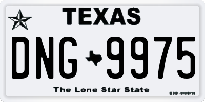 TX license plate DNG9975