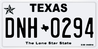 TX license plate DNH0294