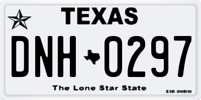 TX license plate DNH0297