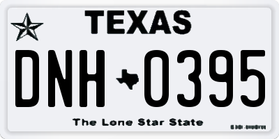 TX license plate DNH0395