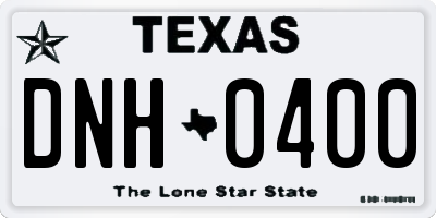 TX license plate DNH0400