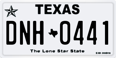 TX license plate DNH0441