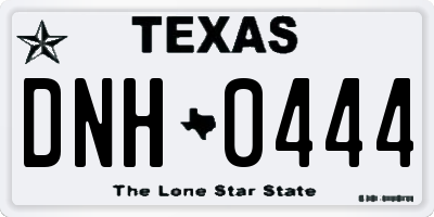 TX license plate DNH0444