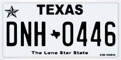TX license plate DNH0446