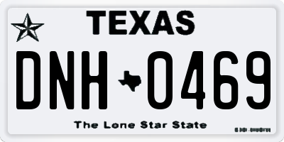 TX license plate DNH0469
