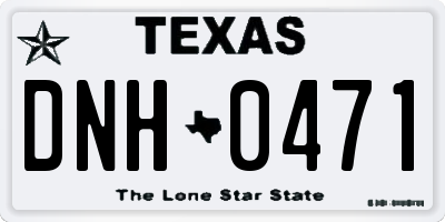 TX license plate DNH0471