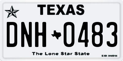 TX license plate DNH0483