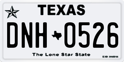 TX license plate DNH0526